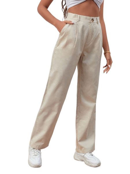 slant pockets straight leg pants x9zd#, Black;white