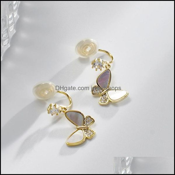clip-on screw back earrings jewelry no pierced shell zircon butterfly drop ear clips high-end sweet sh dhn1c, Silver
clip-on screw back earrings jewelry no pierced shell zircon butterfly drop ear clips high-end sweet sh dhn1c, Silver