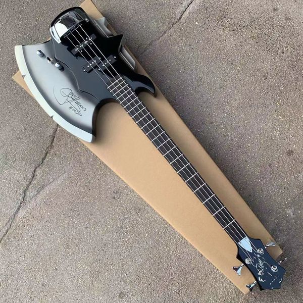 in stock - factory custom 4 string bass axe electric guitar, 3 pickup, bridge shield, alien guitar
in stock - factory custom 4 string bass axe electric guitar, 3 pickup, bridge shield, alien guitar