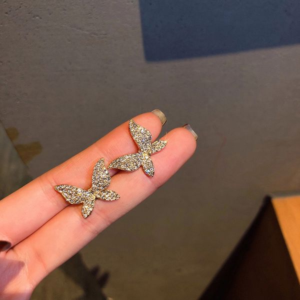 925 silver needle korean stylish and simple personality earrings full diamond butterfly studs online influencer refined design earrings wome, Golden
925 silver needle korean stylish and simple personality earrings full diamond butterfly studs online influencer refined design earrings wome, Golden
