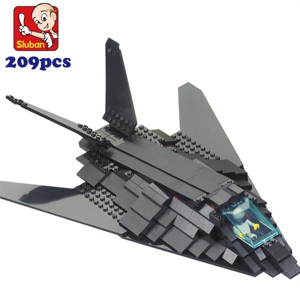 sluban 0108 building block sets military f-117 stealth bomber 3d construction brick educational hobbies toys for kids x05032031
sluban 0108 building block sets military f-117 stealth bomber 3d construction brick educational hobbies toys for kids x05032031