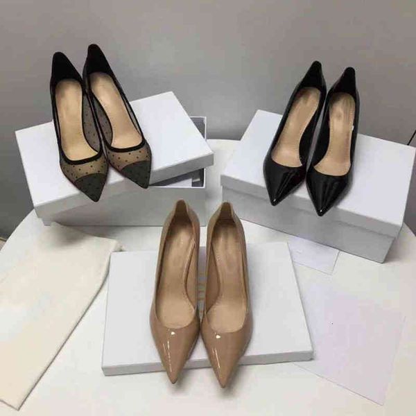 sandals women's shoes spring european leather patent pointed shallow mouth thin heels single, Black
sandals women's shoes spring european leather patent pointed shallow mouth thin heels single, Black
