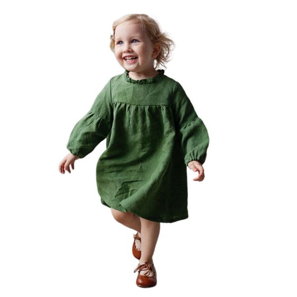spring autumn toddler dresses for girls cotton linen muslin baby girl solid full sleeve children fashion kid clothes 220714, Red;yellow
spring autumn toddler dresses for girls cotton linen muslin baby girl solid full sleeve children fashion kid clothes 220714, Red;yellow