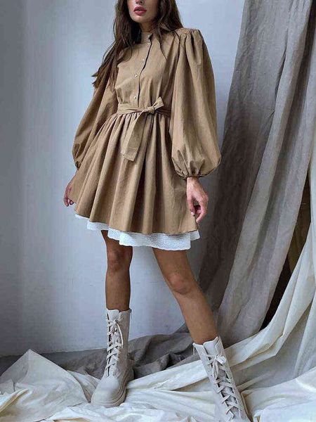 woman elegant solid lace up pleated dress spring fashion vintage lace lining single breasted puff sleeve dress for female 2022 t220816, Black;gray
woman elegant solid lace up pleated dress spring fashion vintage lace lining single breasted puff sleeve dress for female 2022 t220816, Black;gray