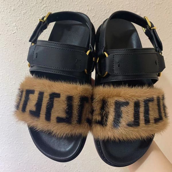 premium designer sandals luxury ladies slippers flat heel brown mink f alphabet women's shoes leather fashion roman slides colorblock s, Black
premium designer sandals luxury ladies slippers flat heel brown mink f alphabet women's shoes leather fashion roman slides colorblock s, Black