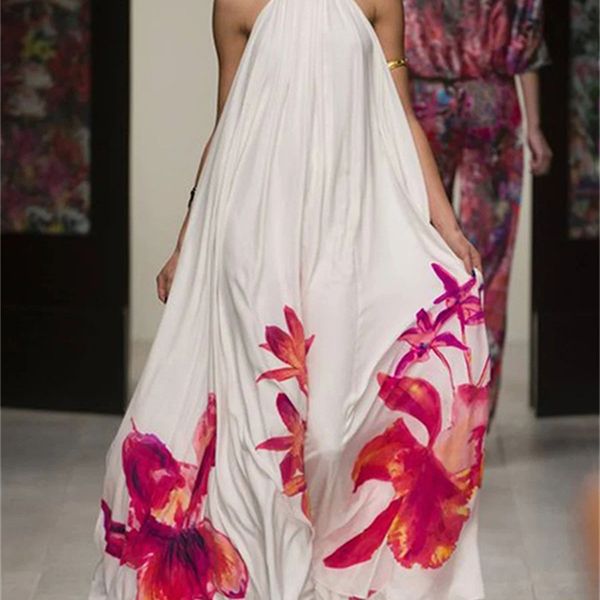 summer bohemian halter thin dress celmia women floral print fashion sundress sleeveless backless party maxi vestido 220712, Black;gray
summer bohemian halter thin dress celmia women floral print fashion sundress sleeveless backless party maxi vestido 220712, Black;gray