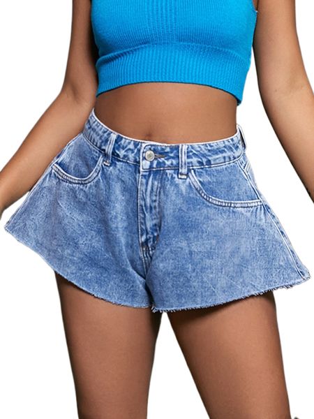 washed raw hem denim shorts l7qe#, White;black
washed raw hem denim shorts l7qe#, White;black