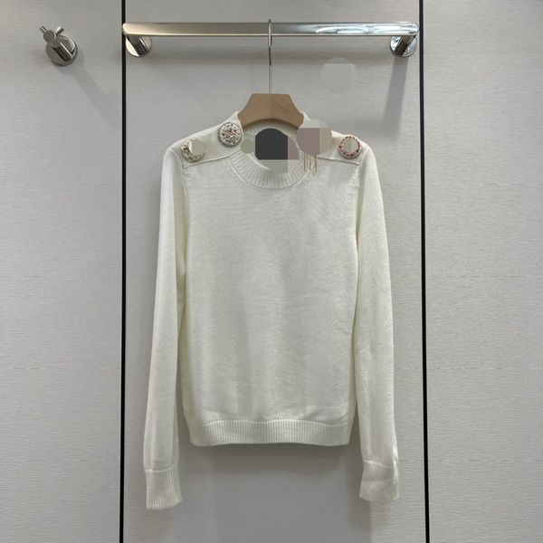 727 2022 milan runway autumn summer brand same style sweater long sleeve crew neck pullover beads womens meiwuzhi, White;black
727 2022 milan runway autumn summer brand same style sweater long sleeve crew neck pullover beads womens meiwuzhi, White;black