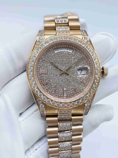 men's automatic mechanical watch 2813 movement full diamond iced out mens watches gold stainless steel man watches sports designer male, Slivery;brown
men's automatic mechanical watch 2813 movement full diamond iced out mens watches gold stainless steel man watches sports designer male, Slivery;brown