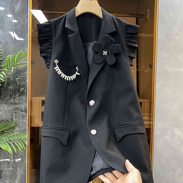 women's vests the soul of the french cabinet is interesting. what we play fashionable design, folding suit collar and ma jianv w1be, Black;white
women's vests the soul of the french cabinet is interesting. what we play fashionable design, folding suit collar and ma jianv w1be, Black;white