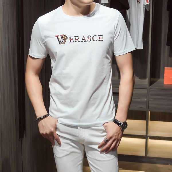 men's t-shirts designer short sleeved t-shirt, pure cotton trend round neck, versatile body, summer new thin fashion, slim fitting half, White;black
men's t-shirts designer short sleeved t-shirt, pure cotton trend round neck, versatile body, summer new thin fashion, slim fitting half, White;black