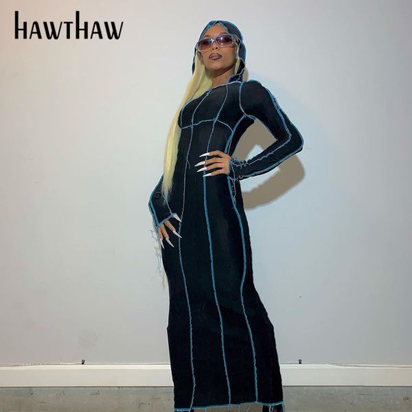 hawthaw women fashion autumn winter long sleeve patchwork hooded bodycon long dress 2022 female clothing streetwear fall, Black;gray
hawthaw women fashion autumn winter long sleeve patchwork hooded bodycon long dress 2022 female clothing streetwear fall, Black;gray