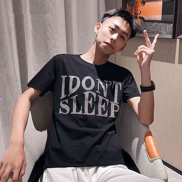 %men's t-shirt short round neck loose and versatile drill trend kwai net red tide brand slim fitting half sleeve, Black;brown
%men's t-shirt short round neck loose and versatile drill trend kwai net red tide brand slim fitting half sleeve, Black;brown