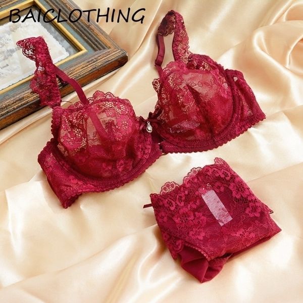 baiclothing womens big size transparent lace floral underwire bra & panty lingerie ultrathin bra set 32 34 36 38 40 42 a b c d y200415, Red;black
baiclothing womens big size transparent lace floral underwire bra & panty lingerie ultrathin bra set 32 34 36 38 40 42 a b c d y200415, Red;black