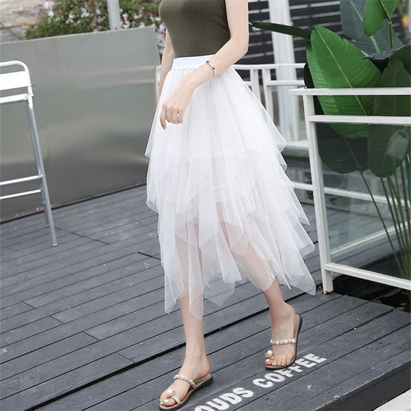 women cute summer elastic slim high waist irregular tulle mini skirt pleated solid chiffon casual bandage pleated white skirt t200712, Black
women cute summer elastic slim high waist irregular tulle mini skirt pleated solid chiffon casual bandage pleated white skirt t200712, Black