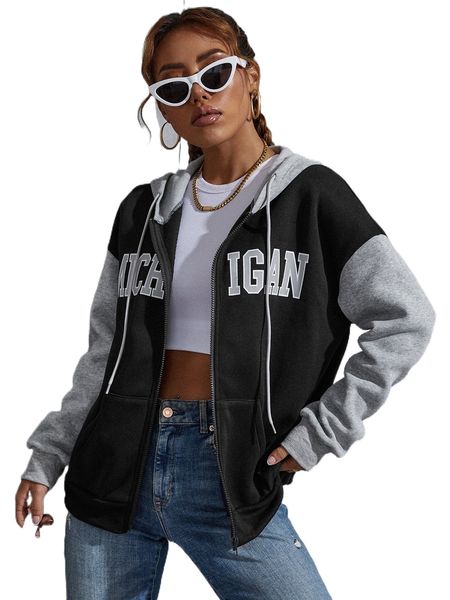 letter graphic drop shoulder drawstring thermal hoodie o4ex#, Black
letter graphic drop shoulder drawstring thermal hoodie o4ex#, Black