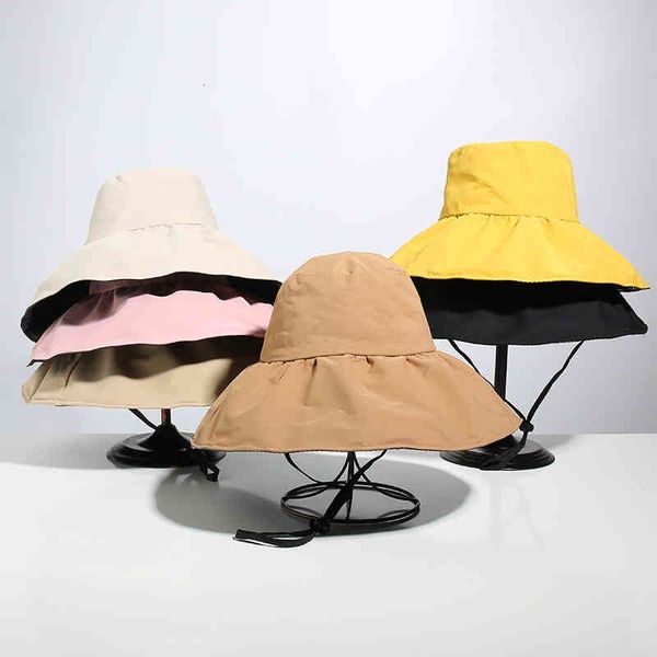 hats female summer big brim black glue sunscreen sunshade anti ultraviolet covering face fisherman foldable basin, Blue;gray
hats female summer big brim black glue sunscreen sunshade anti ultraviolet covering face fisherman foldable basin, Blue;gray