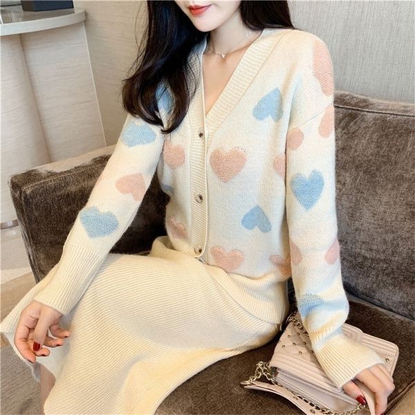mazefeng 2020 new autumn winter woman sets two piece set cardigans skirts female knitting minimalist casual cute sweet style t200707, White
mazefeng 2020 new autumn winter woman sets two piece set cardigans skirts female knitting minimalist casual cute sweet style t200707, White