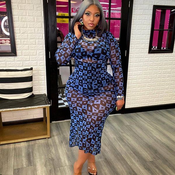 casual dresses gauze printed stand collar transparent bag hip long dress, Black;gray
casual dresses gauze printed stand collar transparent bag hip long dress, Black;gray