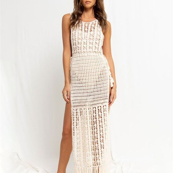 white crochet tunic bikini coverups hollow out fringed mesh dress women summer beach wear swim suit cover up a1289 220622, White;black
white crochet tunic bikini coverups hollow out fringed mesh dress women summer beach wear swim suit cover up a1289 220622, White;black