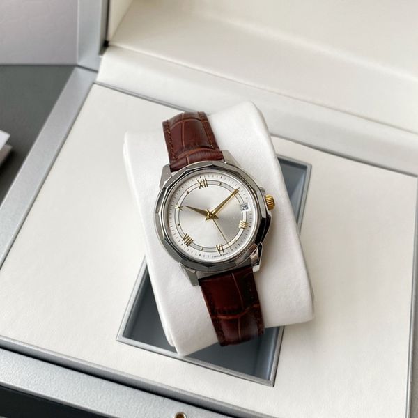 boutique women's watch 316 stainless steel case mechanical movement sapphire mirror leather strap classic three-pin design simple atmos, Slivery;golden
boutique women's watch 316 stainless steel case mechanical movement sapphire mirror leather strap classic three-pin design simple atmos, Slivery;golden