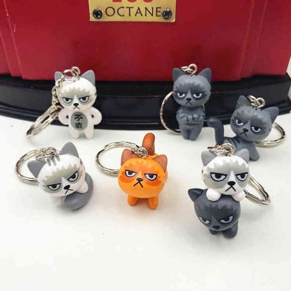keychains unhappy cat key creative cute cartoon doll pendant animation craft gift accessories, Silver
keychains unhappy cat key creative cute cartoon doll pendant animation craft gift accessories, Silver