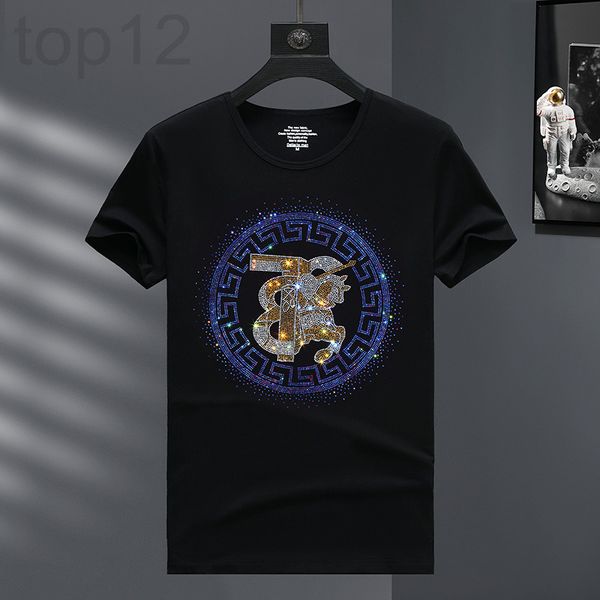 men's t-shirts designer 2022 summer new men's fashion brand war horse drill short sleeve couple's half slim round neck t-shir, White;black
men's t-shirts designer 2022 summer new men's fashion brand war horse drill short sleeve couple's half slim round neck t-shir, White;black