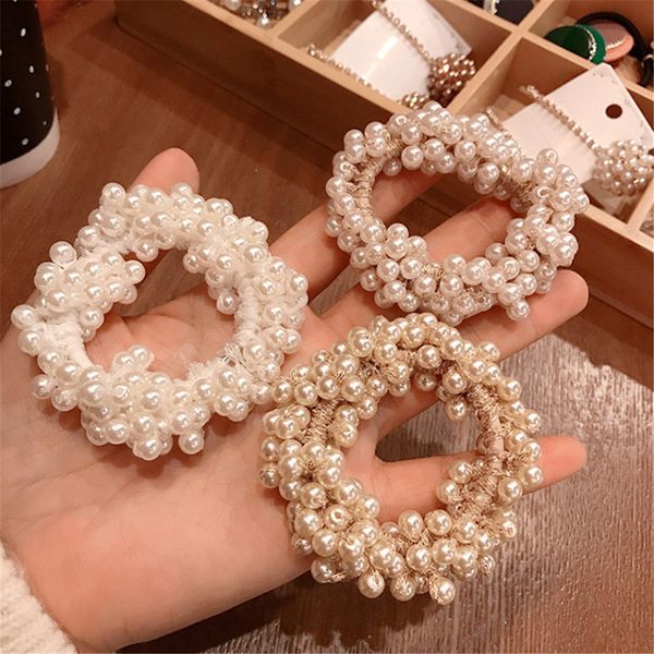 6 colors woman elegant pearl hair ties beads girls scrunchies rubber bands ponytail holders hair accessories elastic hair band, Pink
6 colors woman elegant pearl hair ties beads girls scrunchies rubber bands ponytail holders hair accessories elastic hair band, Pink