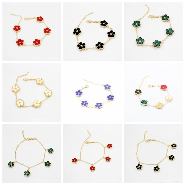 classic design flower clover charm bracelet jewelry for women, Golden;silver
classic design flower clover charm bracelet jewelry for women, Golden;silver