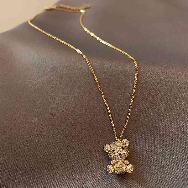 vibrant welfare fashion cute little bear tiktok necklace light luxury accsori neck chain jewelry., Silver
vibrant welfare fashion cute little bear tiktok necklace light luxury accsori neck chain jewelry., Silver