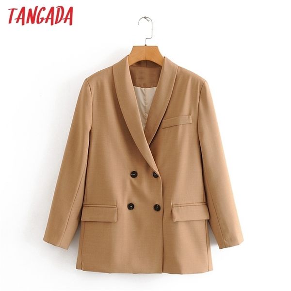 tangada 2020 autumn winter women solid loose blazer female long sleeve female casual blazer suits lj201021, White;black
tangada 2020 autumn winter women solid loose blazer female long sleeve female casual blazer suits lj201021, White;black
