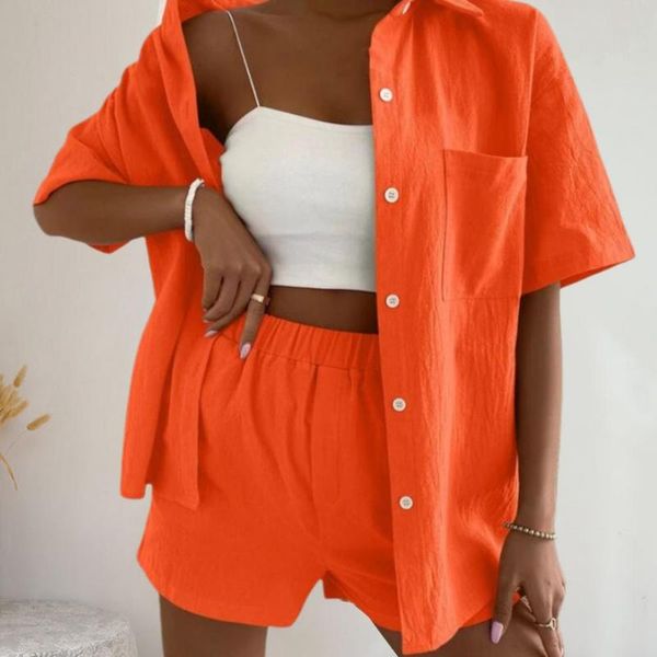 women's tracksuits summer casual ladies 2 piece fashion short sleeve lapel cardigan and elastic waist pocket shorts set solid loose wo, Gray
women's tracksuits summer casual ladies 2 piece fashion short sleeve lapel cardigan and elastic waist pocket shorts set solid loose wo, Gray