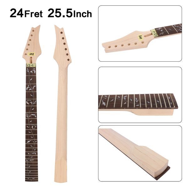 maple guitar neck 24 fret 25.5 inch rosewood fretboard fit ibanez guitar #y4-
maple guitar neck 24 fret 25.5 inch rosewood fretboard fit ibanez guitar #y4-