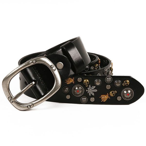 new bee rivet leather ladies belt personality first layer head versatile belts luxury men's designer ceinture brass leather classic cow, Black;brown
new bee rivet leather ladies belt personality first layer head versatile belts luxury men's designer ceinture brass leather classic cow, Black;brown