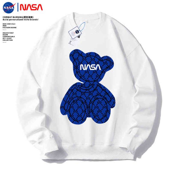 nasa sweater men's spring and autumn new 330g round neck trendy brand loose large shoulder falling couple's, Black
nasa sweater men's spring and autumn new 330g round neck trendy brand loose large shoulder falling couple's, Black
