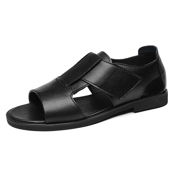 summer men leather sandals breathable comfortable wearable soft lightweight anti-slip slippers outdoor casual beach shoes, Black
summer men leather sandals breathable comfortable wearable soft lightweight anti-slip slippers outdoor casual beach shoes, Black