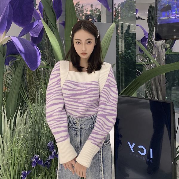 women's knits & tees designer korean striped sweater women's loose outer wear 2021 new versatile slim design sense of niche long s, White
women's knits & tees designer korean striped sweater women's loose outer wear 2021 new versatile slim design sense of niche long s, White