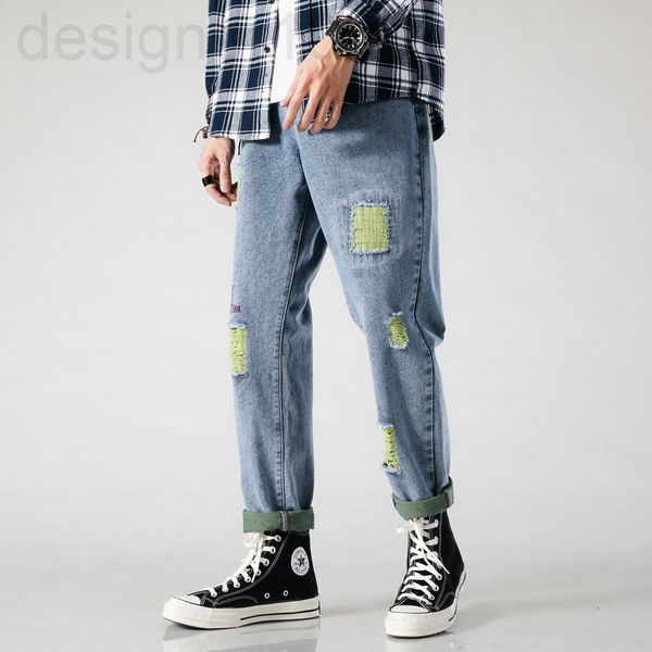 men's jeans designer 2021 spring and summer new ripped jeans men's youth fashion brand loose straight tube patch beggar pants 42rp, Blue
men's jeans designer 2021 spring and summer new ripped jeans men's youth fashion brand loose straight tube patch beggar pants 42rp, Blue