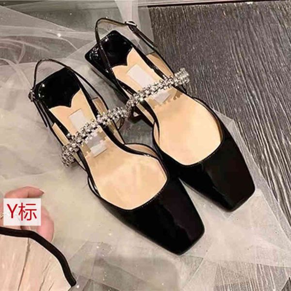 sandals summer style thick heel mary jane shoes square head baotou button sandals women, Black
sandals summer style thick heel mary jane shoes square head baotou button sandals women, Black