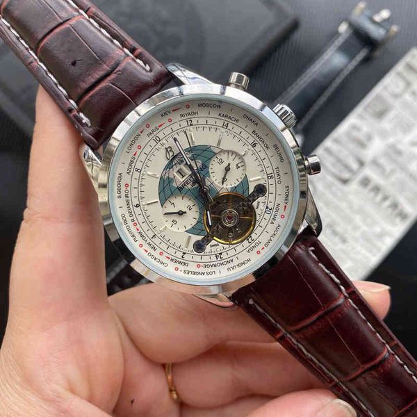 boutique men's watch multifunctional mechanical five needle large flywheel leisure business watch spyj, Slivery;brown
boutique men's watch multifunctional mechanical five needle large flywheel leisure business watch spyj, Slivery;brown