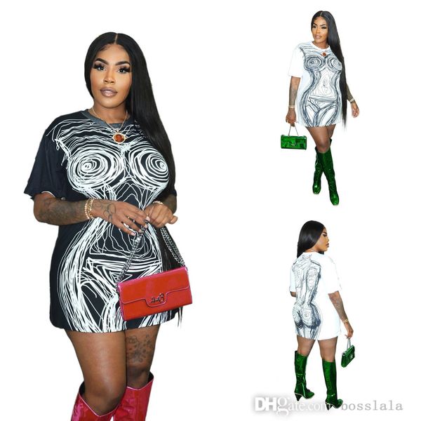 womens casual dresses nightclub line art body painting designer black and white dress short sleeve t-shirt, Black;gray
womens casual dresses nightclub line art body painting designer black and white dress short sleeve t-shirt, Black;gray