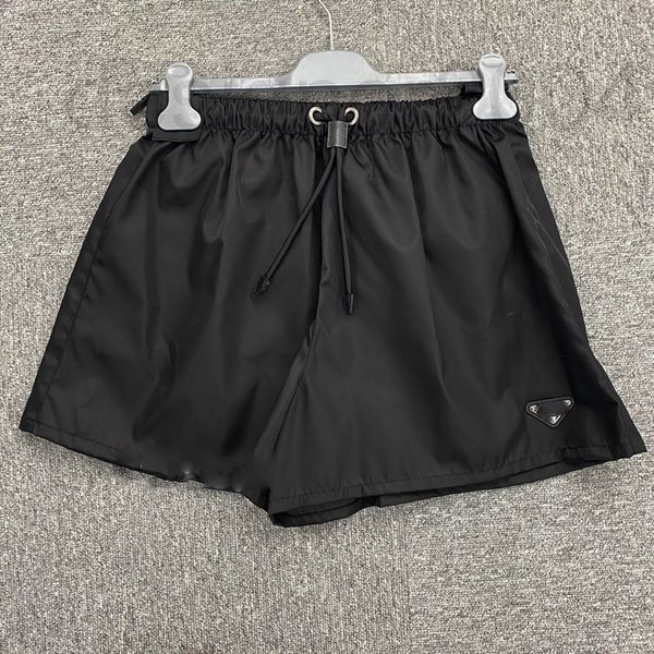 women's shorts designer spring and summer 2022 new loose thin triangular standard wide leg shorts women nylon drawstring high waist cas, White;black
women's shorts designer spring and summer 2022 new loose thin triangular standard wide leg shorts women nylon drawstring high waist cas, White;black