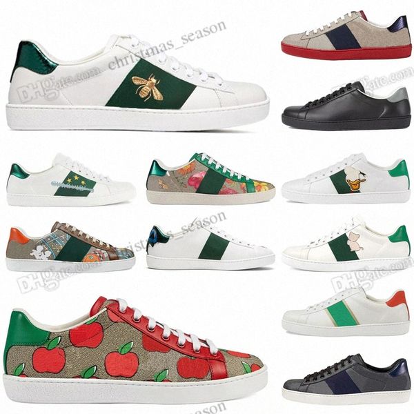 men women ace bee casual shoe luxury designer shoes leather heart strawberry wave mouth tiger web print stylish green red stripes embroidery, Black
men women ace bee casual shoe luxury designer shoes leather heart strawberry wave mouth tiger web print stylish green red stripes embroidery, Black