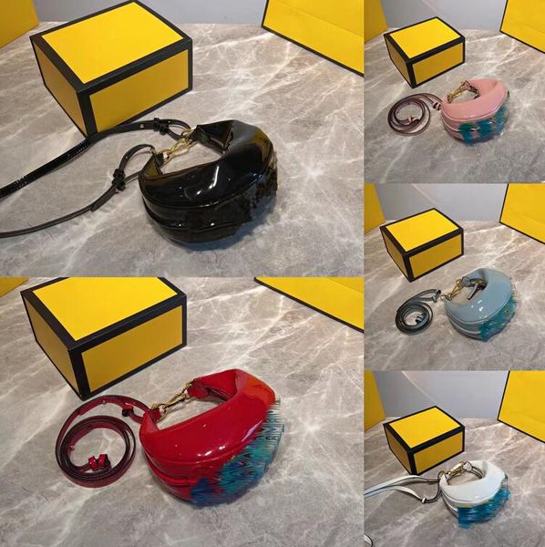 fashion multicolor patent leather half moon messenger bag designer metal letter colorfast hardware zipper design shoulder bag handbag
fashion multicolor patent leather half moon messenger bag designer metal letter colorfast hardware zipper design shoulder bag handbag
