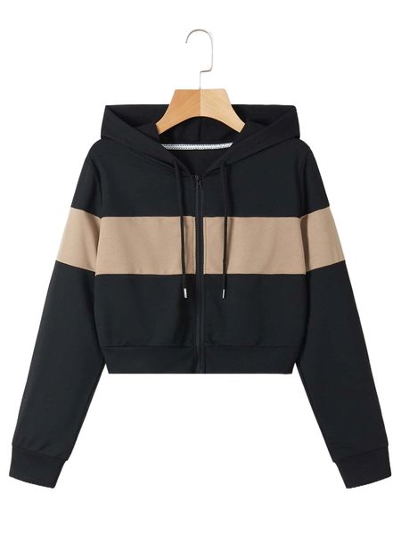 z.ip u.p c.olor b.lock hoodie c6ef#, Black
z.ip u.p c.olor b.lock hoodie c6ef#, Black