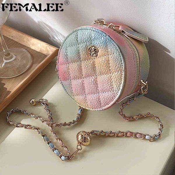diamond lattice circle women's shoulder crossbody bag leather mini round handbag luxury designer messenger bag y220609
diamond lattice circle women's shoulder crossbody bag leather mini round handbag luxury designer messenger bag y220609