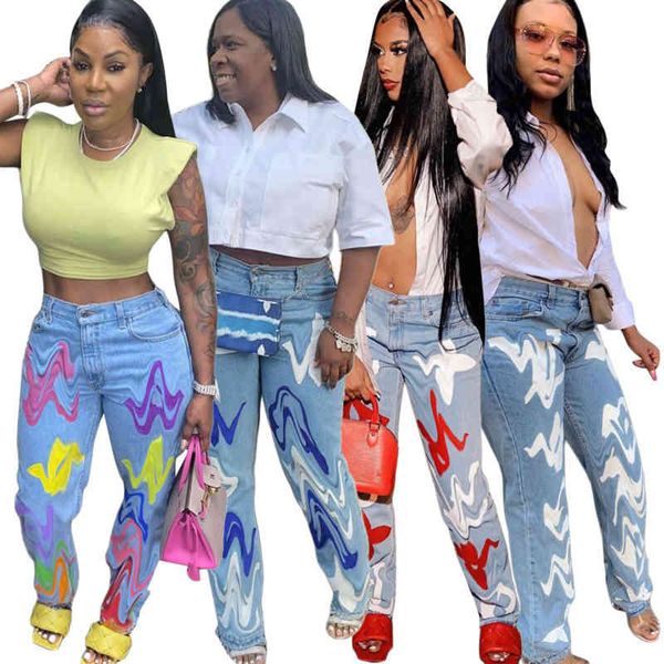 j2683 women casual versatile jeans fitted high waist blue washed printed trousers 4 colours 
j2683 women casual versatile jeans fitted high waist blue washed printed trousers 4 colours