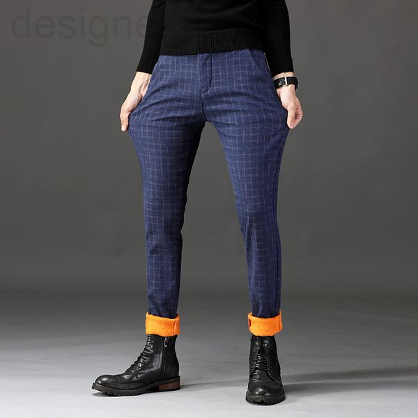 men's pants designer winter plush thickened casual pants men's slim fit small foot lattice trend autumn and winter long elastic wa, Black
men's pants designer winter plush thickened casual pants men's slim fit small foot lattice trend autumn and winter long elastic wa, Black