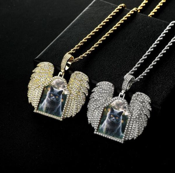 custom p frame memory medallions angel wing square pendants necklace for men bling iced out cz hip hop rapper jewelry gift, Silver
custom p frame memory medallions angel wing square pendants necklace for men bling iced out cz hip hop rapper jewelry gift, Silver