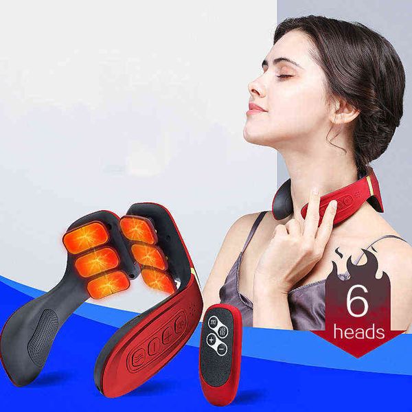 6 heads neck massager shoulder cervical massager multifunctional electric compress pulse neck protector with remote control 220507
6 heads neck massager shoulder cervical massager multifunctional electric compress pulse neck protector with remote control 220507